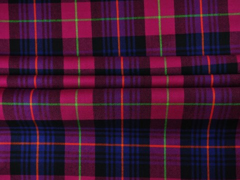 Wełna - Fioletowa krata tartan Wełna - Fioletowa krata tartan
