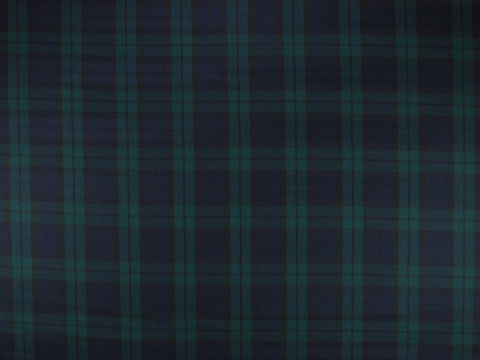 Wełna - Granatowo-zielona krata tartan Wełna - Granatowo-zielona krata tartan