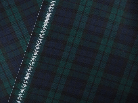 Wełna - Granatowo-zielona krata tartan Wełna - Granatowo-zielona krata tartan