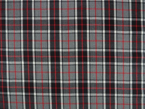 Wełna - Czarno-biała krata tartan Wełna - Czarno-biała krata tartan