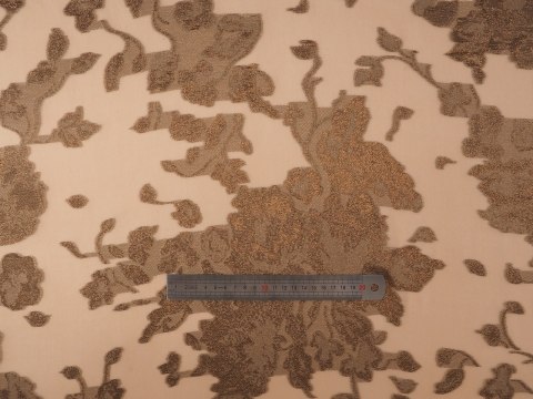 Jedwab lurex - Miedziane kwiaty Jedwab lurex - Miedziane kwiaty