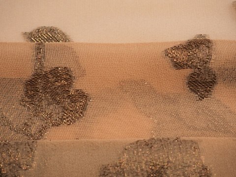 Jedwab lurex - Miedziane kwiaty Jedwab lurex - Miedziane kwiaty