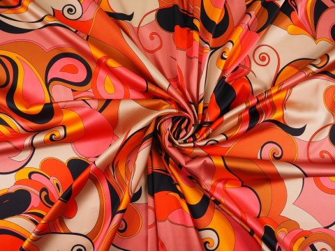 Jedwab sygnowany - Pomarańczowe wiry Pucci Jedwab sygnowany - Pomarańczowe wiry Pucci