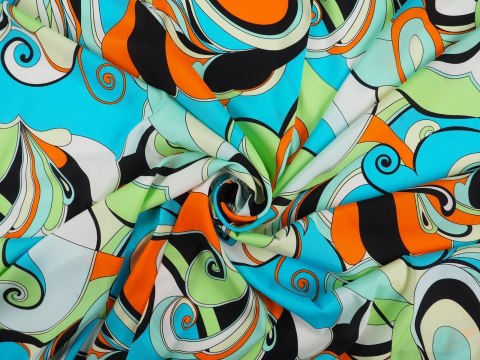 Jedwab elastyczny - Zielone wiry Pucci Jedwab elastyczny - Zielone wiry Pucci