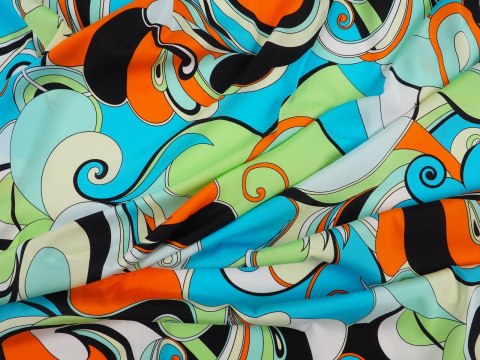 Jedwab elastyczny - Zielone wiry Pucci Jedwab elastyczny - Zielone wiry Pucci