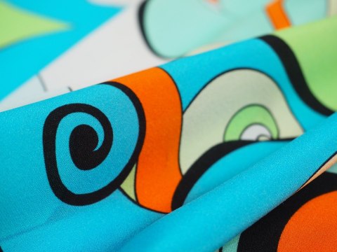 Jedwab elastyczny - Zielone wiry Pucci Jedwab elastyczny - Zielone wiry Pucci