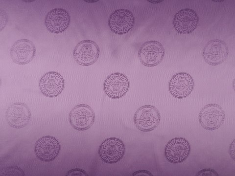 Podszewka sygnowana - Emblematy na wrzosie prążek Podszewka sygnowana - Emblematy na wrzosie prążek