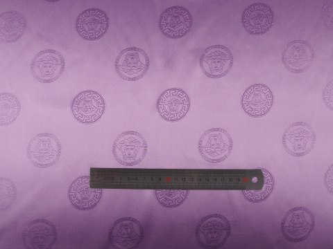 Podszewka sygnowana - Emblematy na wrzosie prążek Podszewka sygnowana - Emblematy na wrzosie prążek