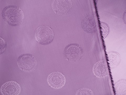 Podszewka sygnowana - Emblematy na wrzosie prążek Podszewka sygnowana - Emblematy na wrzosie prążek