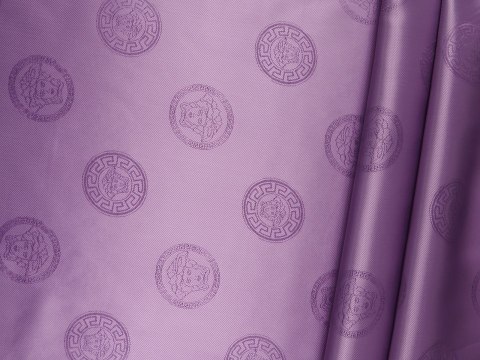 Podszewka sygnowana - Emblematy na wrzosie prążek Podszewka sygnowana - Emblematy na wrzosie prążek