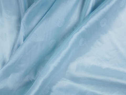 Podszewka sygnowana - Emblematy na gołębimy błękicie Podszewka sygnowana - Emblematy na gołębimy błękicie
