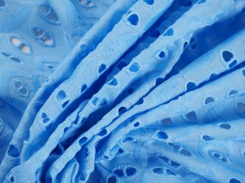 Bawełna ażurowa - Błękitne elipsy Bawełna ażurowa - Błękitne elipsy