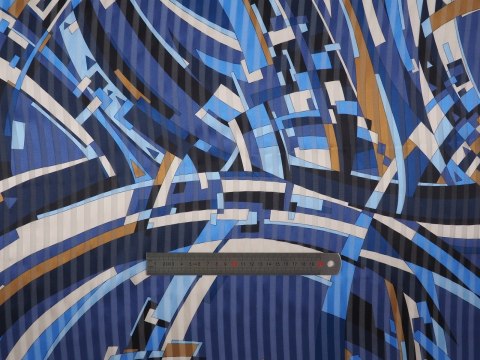 Jedwab sygnowany - Geometryczne wzory i paski Jedwab sygnowany - Geometryczne wzory i paski