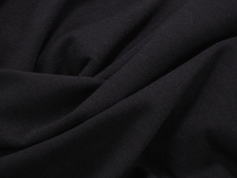 Dzianina wełniano-akrylowa - Czerń Dzianina wełniano-akrylowa - Czerń