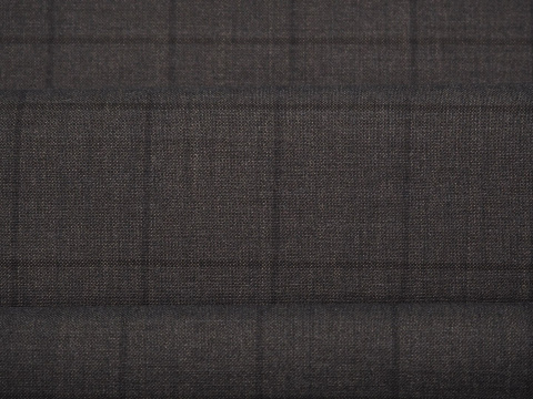 Wełna - Grafit w czarną kratę windowpane Wełna - Grafit w czarną kratę windowpane