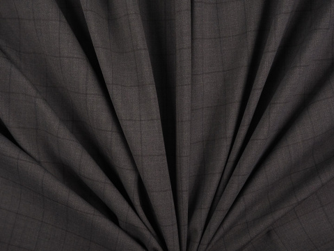 Wełna - Grafit w czarną kratę windowpane Wełna - Grafit w czarną kratę windowpane