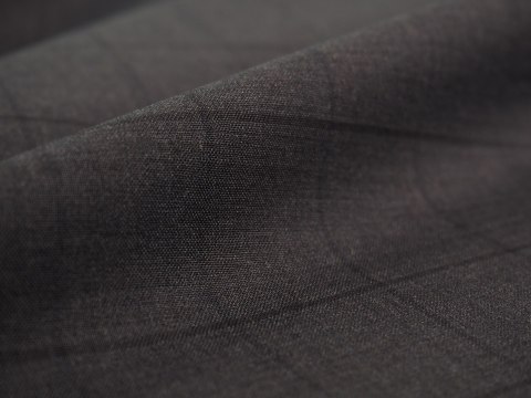 Wełna - Grafit w czarną kratę windowpane Wełna - Grafit w czarną kratę windowpane