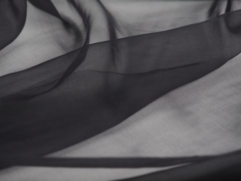 Jedwabna organza - Czerń Jedwabna organza - Czerń