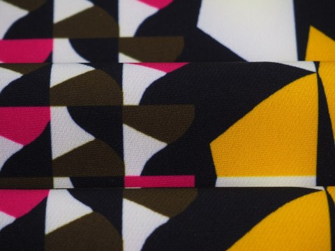 Poliester elastyczny - Geometryczny wzór i border Poliester elastyczny - Geometryczny wzór i border