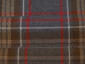 Wełna garsonkowa - Beżowo-szara krata tartan Wełna garsonkowa - Beżowo-szara krata tartan