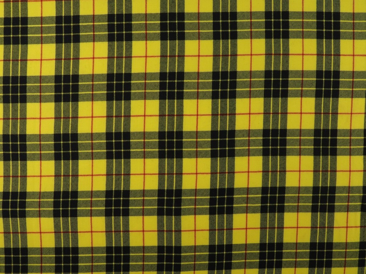 Wełna garsonkowa - Żółta krata tartan Wełna garsonkowa - Żółta krata tartan
