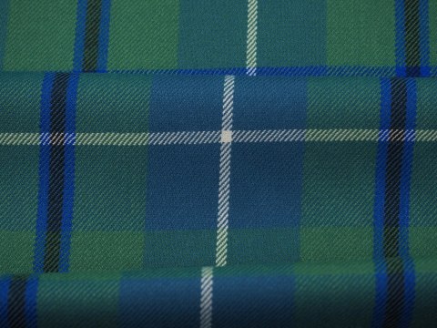 Wełna garsonkowa - Morska krata tartan Wełna garsonkowa - Morska krata tartan