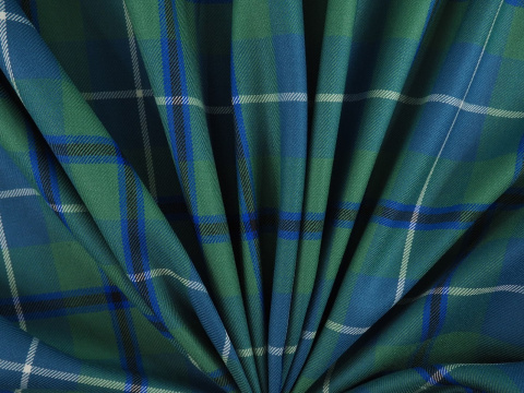 Wełna garsonkowa - Morska krata tartan Wełna garsonkowa - Morska krata tartan