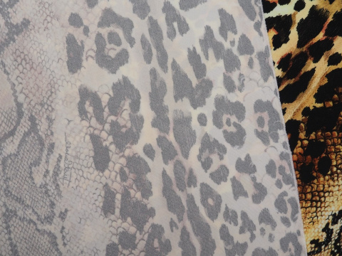 Dzianina wiskozowa - Piaskowy wąż i pantera Roberto Cavalli Dzianina wiskozowa - Piaskowy wąż i pantera Roberto Cavalli