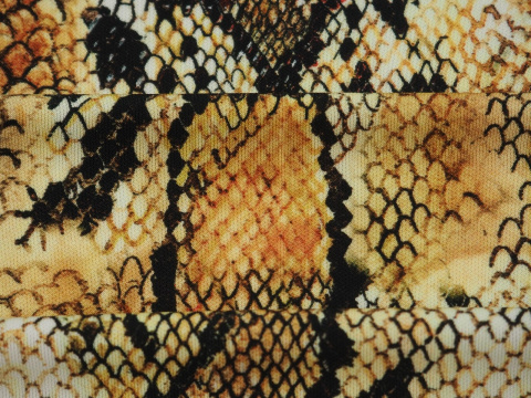 Dzianina wiskozowa - Piaskowy wąż i pantera Roberto Cavalli Dzianina wiskozowa - Piaskowy wąż i pantera Roberto Cavalli