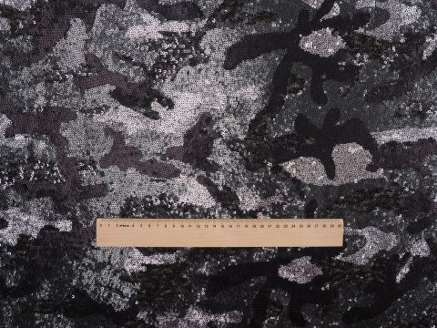 Cekiny na dzianinie - Szaro-czarne moro Cekiny na dzianinie - Szaro-czarne moro