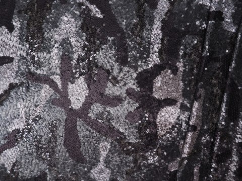 Cekiny na dzianinie - Szaro-czarne moro Cekiny na dzianinie - Szaro-czarne moro