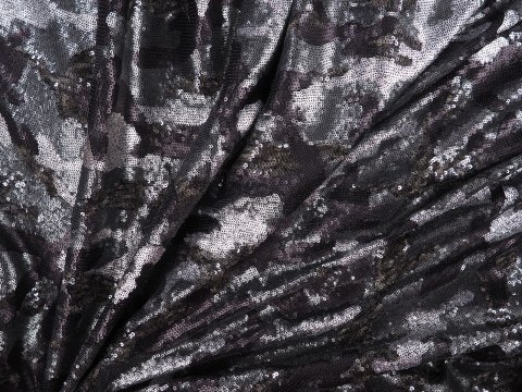 Cekiny na dzianinie - Szaro-czarne moro Cekiny na dzianinie - Szaro-czarne moro