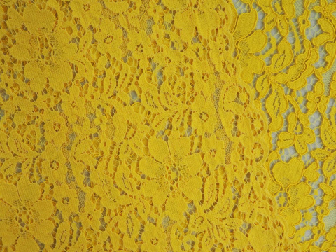 Koronka bawełniana - Cytrynowy żółty Koronka bawełniana - Cytrynowy żółty