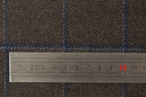 Kaszmir Loro Piana - Brązowa krata windowpane Kaszmir Loro Piana - Brązowa krata windowpane