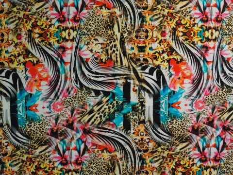 Silki - Abstrakcyjny wzór, ornamenty i pantera Silki - Abstrakcyjny wzór, ornamenty i pantera