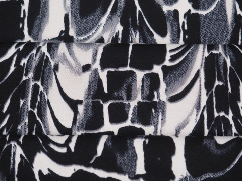 Bawełna - Czarno-biały wzór wężowy Bawełna - Czarno-biały wzór wężowy