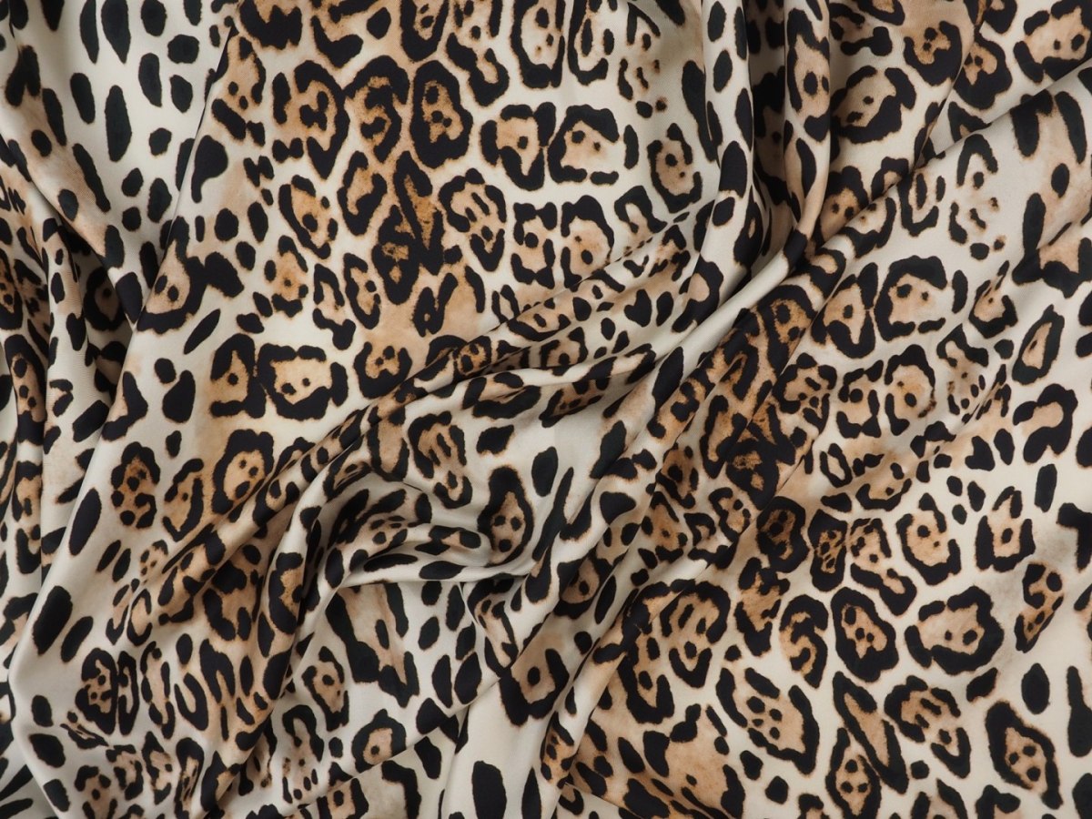 Jedwab twill - Piaskowa pantera Jedwab twill - Piaskowa pantera