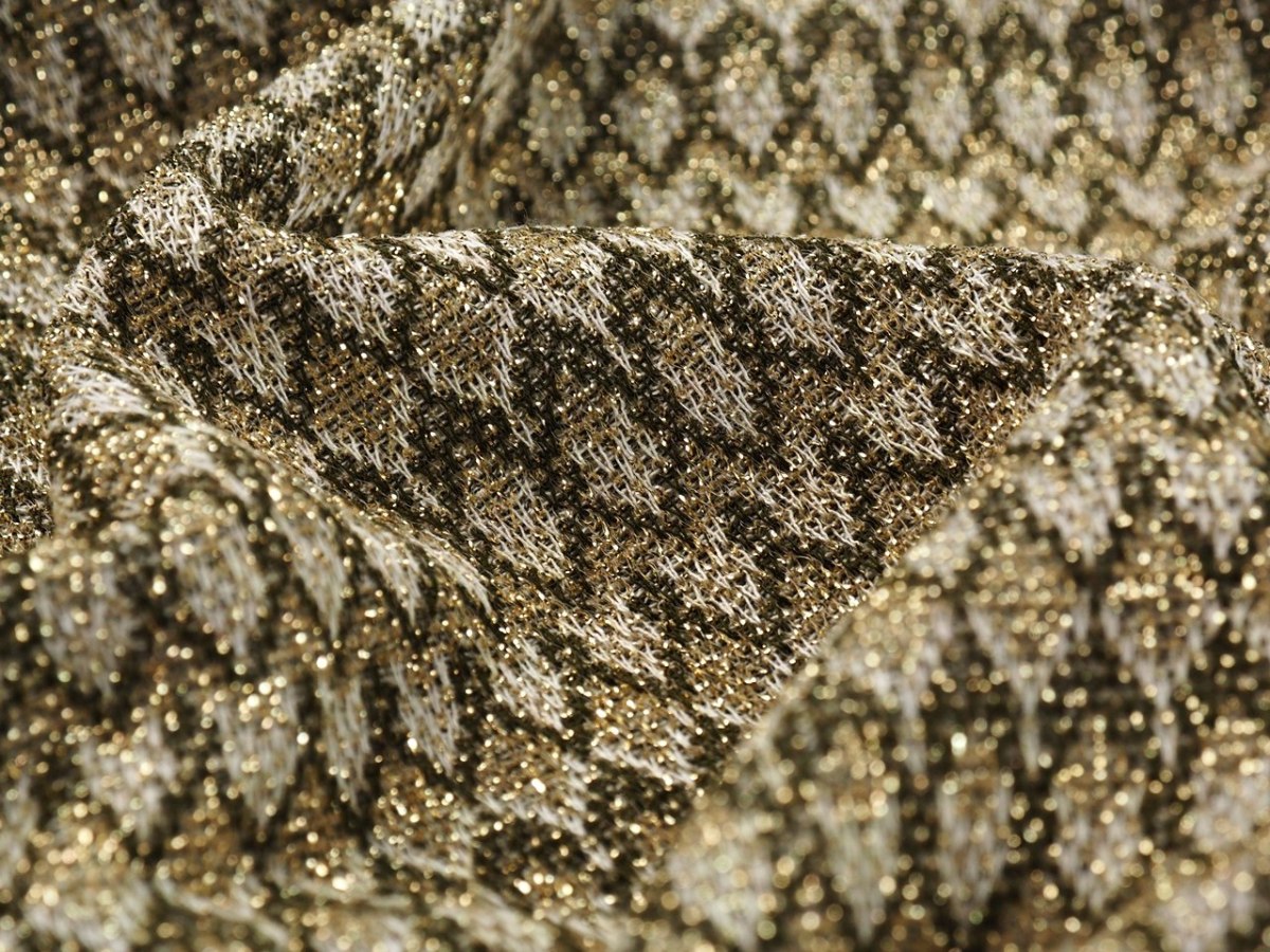 dzianina bawełna lurex złota dzianina bawełna lurex złota