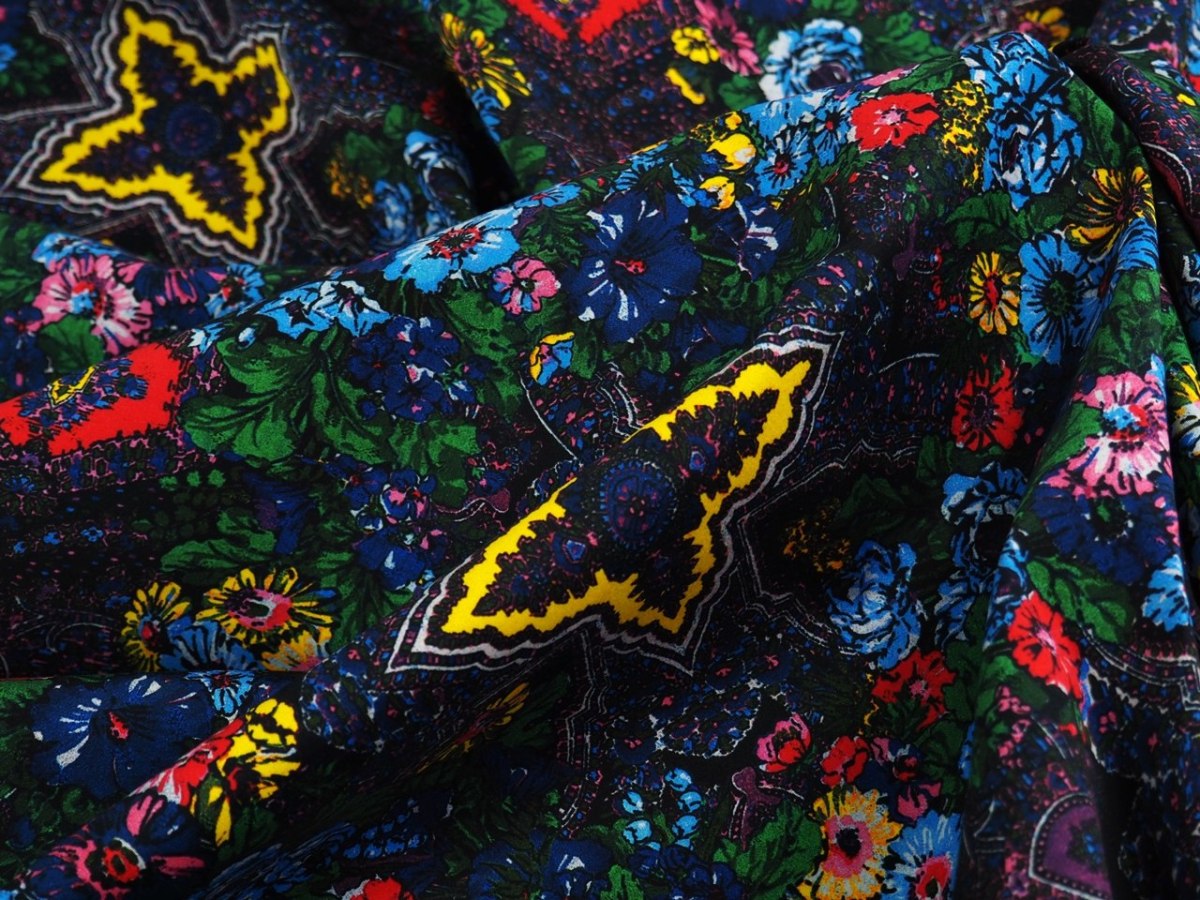 bawełna elastyczna kwiatowe kwadraty ornamenty bawełna elastyczna kwiatowe kwadraty ornamenty