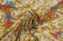Jedwab sygnowany - Krepa biała w słońca Jedwab sygnowany - Krepa biała w słońca