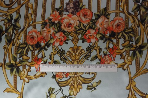 Jedwab Elisabetta Franchi - Miętowy panel Jedwab Elisabetta Franchi - Miętowy panel