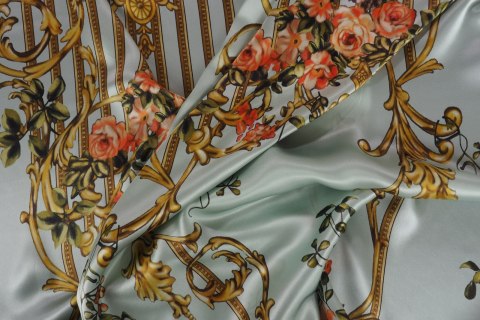 Jedwab Elisabetta Franchi - Miętowy panel Jedwab Elisabetta Franchi - Miętowy panel
