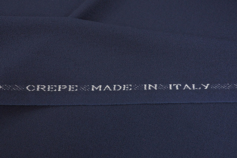 Krepa wełniana - Granat - Made in Italy Krepa wełniana - Granat - Made in Italy