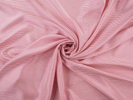 jedwab w biało różowe paski poziome