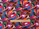 wiskoza w kolorowy, abstrakcyjny wzór złożony z elips