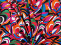 wiskoza w kolorowy, abstrakcyjny wzór złożony z elips