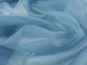 organzna jedwabna w kolorze zgaszonego błękitu
