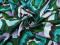 Jedwab satyna - Abstrakcyjny paisley zieleń
