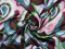 Jedwab satyna - Abstrakcyjny paisley fiolet