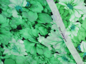 jedwab szyfon w zielone kwiaty